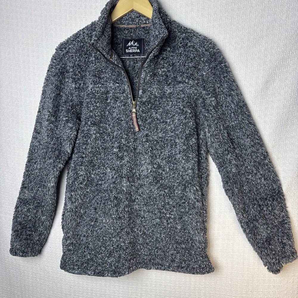 Women's Alpine Sherpa Pullover‎ 1/4 Zip Gray Size Small